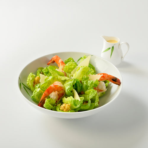 Caesar Salad with Grilled Prawns