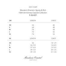 Load image into Gallery viewer, Mandarin Oriental x Sporty &amp; Rich 150th Anniversary Capsule Collection  T-Shirt – White / Black