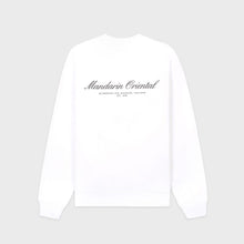 Load image into Gallery viewer, Mandarin Oriental x Sporty &amp; Rich 150th Anniversary Capsule Collection  Crewneck – White/Black