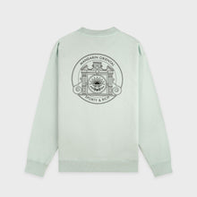 Load image into Gallery viewer, Mandarin Oriental x Sporty &amp; Rich 150th Anniversary Capsule Collection  Crewneck – Celadon Green/Black