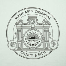 Load image into Gallery viewer, Mandarin Oriental x Sporty &amp; Rich 150th Anniversary Capsule Collection  Crewneck – Celadon Green/Black