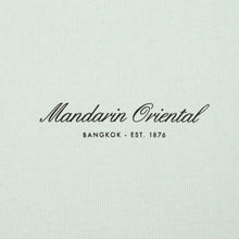 Load image into Gallery viewer, Mandarin Oriental x Sporty &amp; Rich 150th Anniversary Capsule Collection  T-Shirt – Celadon Green / Black