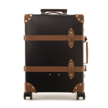 Load image into Gallery viewer, Mandarin Oriental, Bangkok × Globe-Trotter 150th Anniversary Capsule Collection - Carry-On - Black &amp; Caramel