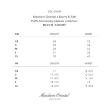 Load image into Gallery viewer, Mandarin Oriental x Sporty &amp; Rich 150th Anniversary Capsule Collection  Disco Short – Black / White