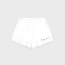 Load image into Gallery viewer, Mandarin Oriental x Sporty &amp; Rich 150th Anniversary Capsule Collection  Disco Short – White / Black