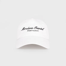 Load image into Gallery viewer, Mandarin Oriental x Sporty &amp; Rich 150th Anniversary Capsule Collection Hat – White / Black