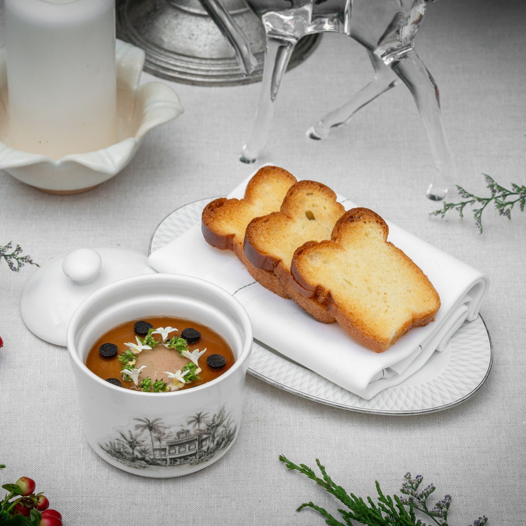 Potted Chicken Liver Parfait with Porto Wine Jelly and Winter Black Truffle