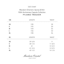 Load image into Gallery viewer, Mandarin Oriental x Sporty &amp; Rich 150th Anniversary Capsule Collection  Pyjama Trousers – Celadon Green Stripe / White